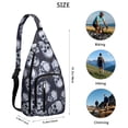 thumbnail image 2 of Horror Skeleton Sling Backpack - Gothic Skull with Snake & Moon Print Crossbody Bag, Multi-Pocket Anti-Theft Design, 2 of 4