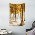 thumbnail image 1 of Pillar Tapestry, Historical Theme Gallery of Pillars at Agra Fort Ethnic Digital Image, Wall Hanging for Bedroom Living Room Dorm Decor, 40W X 60L Inches, Pale Coffee and Beige, by Ambesonne, 1 of 2
