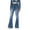 Light blue, variant on QURATI Women's High Waisted Flare Jeans | Retro Stretchy Bell Bottom Denim Pants Womens Bottoms Black L