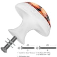 thumbnail image 3 of 4 Pcs Round White Knobs for Kitchen Cabinet Cupboard Dresser Bookcase Maple Leaf Drawer Pulls Handles Home Decor, 3 of 8
