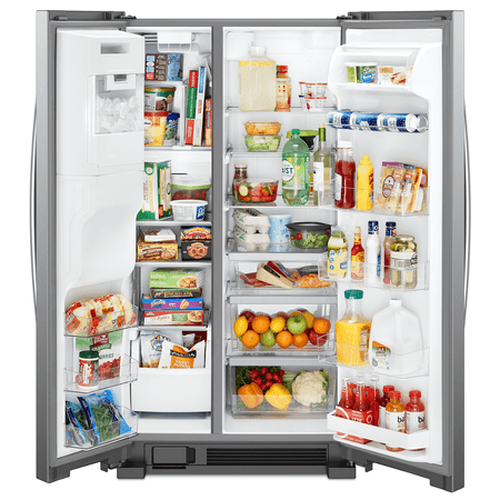 Whirlpool - 24.5 Cu. Ft. Side-by-Side Refrigerator - Stainless Steel