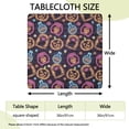 thumbnail image 2 of Elasticized Halloween table decor specifically designed for 36x36 inch square tables, features stretch-to-fit cover with seasonal pumpkin and ghost artwork, 2 of 6