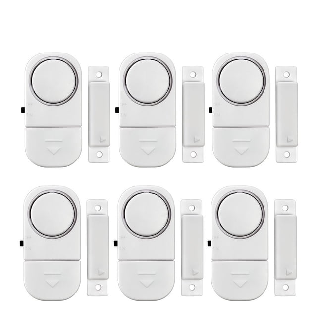2 Pcs Wireless Door and Window Entry Alarm Battery Home System Security Switch