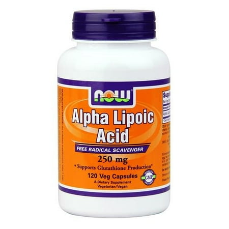 Acide alpha-lipoïque 250mg NOW Foods 120 vcaps