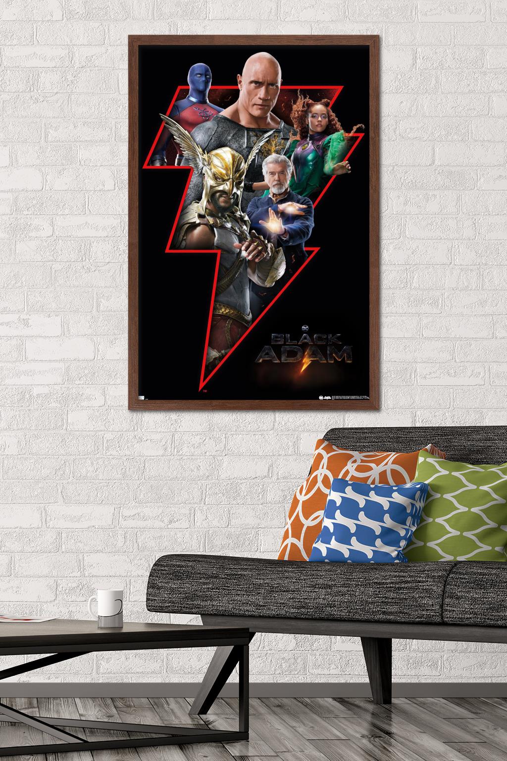 DC Comics Movie Black Adam - Group Wall Poster, 22.375" x 34" Framed