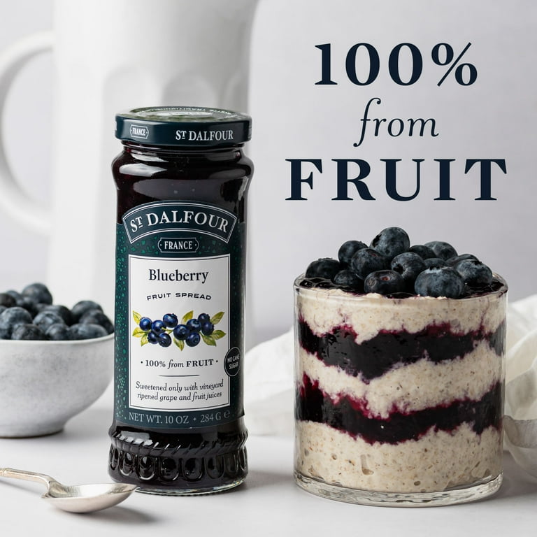 新品OPURIS ブルー アズラーゲン ダーマ ブースター 30ml 3本セット St. Dalfour, Blueberry Fruit Spread, 10 oz Jar, Vegan & Gluten