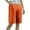 Orange, variant on Uaswgudfs Women's High Waisted Wide Leg Bermuda Shorts with Drawstring - Summer Loose Comfort Fit Stretch Pocket Shorts