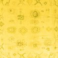 thumbnail image 1 of Ahgly Company Machine Washable Indoor Square Oriental Yellow Traditional Area Rugs, 4' Square, 1 of 4