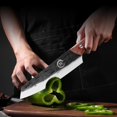 thumbnail image 3 of Plys 8.6 Inch Japanese Kiritsuke Chef Knife,German Stainless Steel Kitchen Knife for Daily Cutting Meat,Fruits and Vegetables, 3 of 6