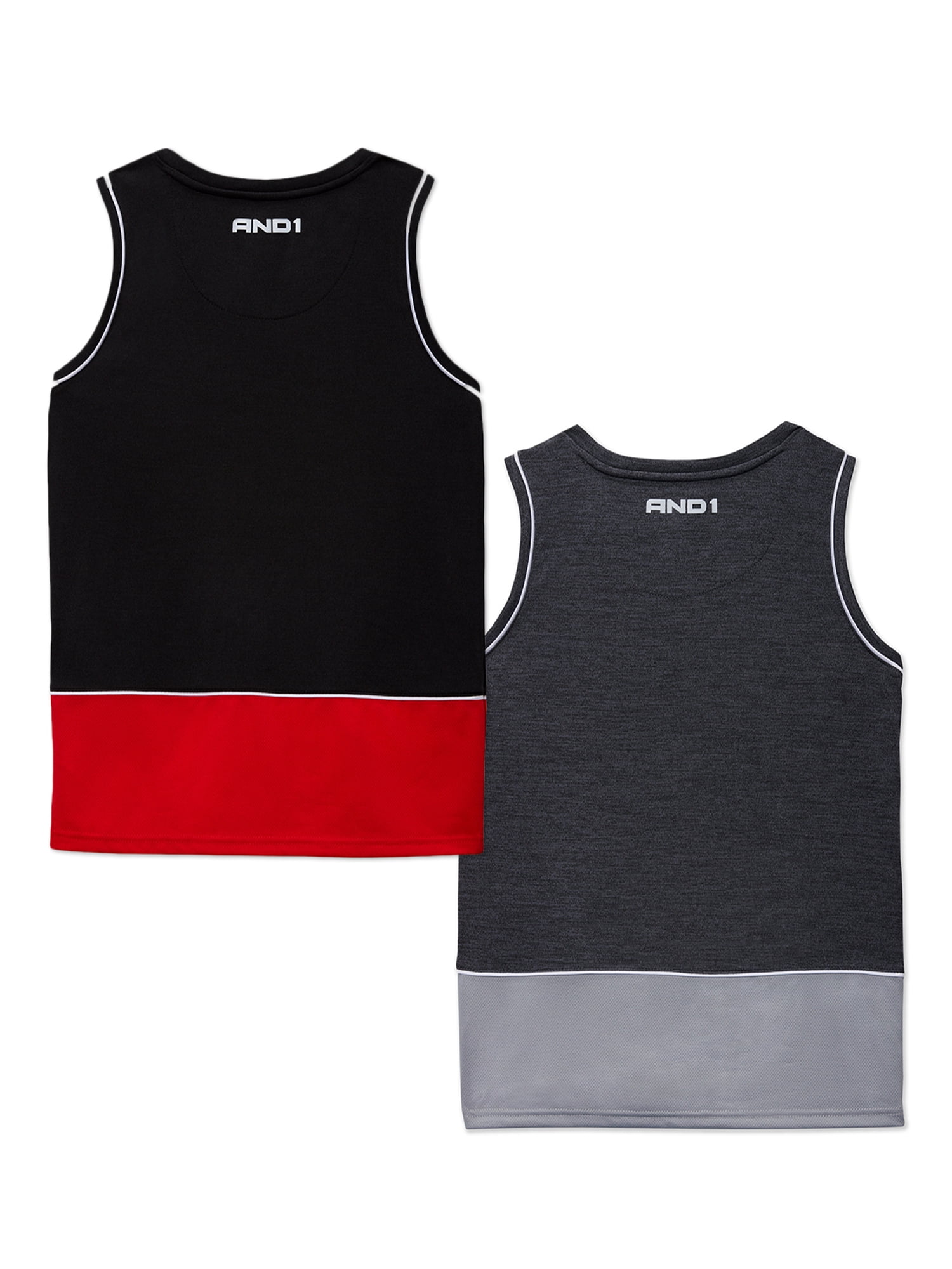 AND1 Boys Basketball Tank Top 2-Pack, Sizes 4-18