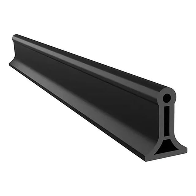 Tira de barrera de agua de silicona negra para baño, ducha y suelo del baño