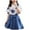 Blue, variant on ZACPNCV Girls Metallic Skater Skirt Sparkly Shiny Flared Pleated A-Line Mini Skort Blue 7-8 Years