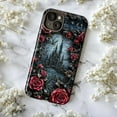 thumbnail image 6 of Gothic Castle Rose iPhone Case, Dark Fantasy Aesthetic Protective Cover, Haunted Fairytale Phone Case with Red Roses for iPhone 16 15 14 13 12 11 Pro Max Plus Mini, 6 of 6