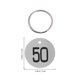 thumbnail image 2 of 50pcs Plastic Round Numbered Tags Key Tags ID Tags with Key Rings for Hotel, 2 of 3