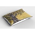 thumbnail image 2 of Ambesonne Tree of Life Pillow Sham, Nature Eco Sketchy, 36" X 20", Mustard Brown, 2 of 2