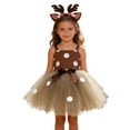 thumbnail image 4 of Vividxx Girls Dresses Carnival Deer Tutu Skirt For Girls Party Dress Cartoon Mesh Short Skirt For Kids 3-4 Years, 4 of 6