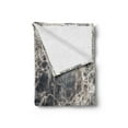 thumbnail image 2 of Marble Print Soft Flannel Fleece Throw Blanket, Ceramic Style Grunge Scratches Formless Lines and Cracks Artwork, Cozy Plush for Indoor and Outdoor Use, 70" x 90", Tan Beige Dark Taupe, by Ambesonne, 2 of 5