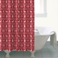 thumbnail image 4 of Red Christmas Knitted Pattern Shower Curtain 84"x72" ,Bathroom Decorative Shower Curtains Set with 12 Hooks,Modern Waterproof Washable Shower Curtain, 4 of 6