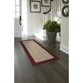 thumbnail image 3 of (2 pack) Mainstays Farmhouse Faux Sisal Olefin Red Border Indoor Runner Rug, 1'9"x5', 3 of 10