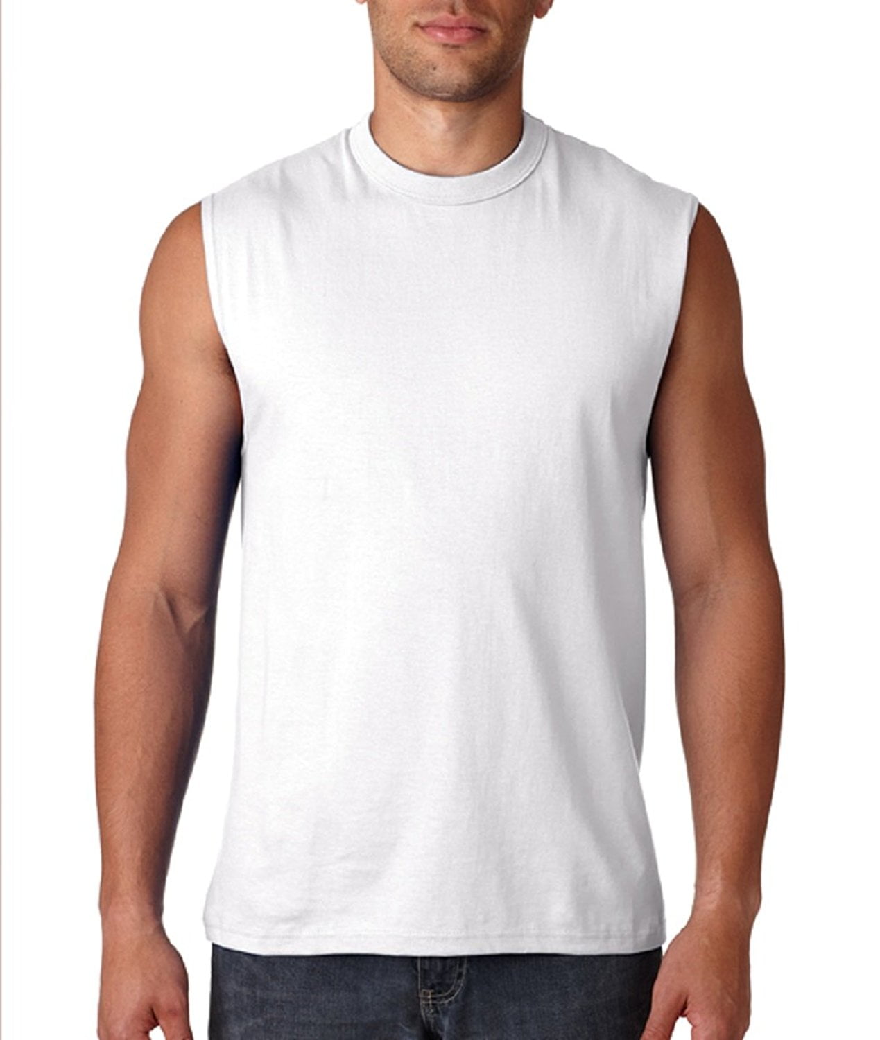 Hanes Men's Sport Styling Cotton Sleeveless T-Shirts w/ Cool DRI 4-Pack ...