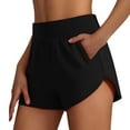 thumbnail image 2 of Roncen Women's Casual Athletic Shorts - Versatile Fitness & Yoga Pants with Side Zipper Pockets & Built-in Liner for Running, Tennis & Gym, 2 of 8