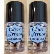 Set of 2 - Pink Armor (CLEAR) Nail Gel Growth Formula Treatments Nail Coat,  0.50 Fluid Ounce…