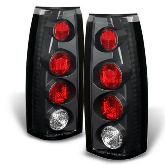 Geelife For Cadillac Chevy GMC C10 Sierra Pickup Truck Black Tail Lights Brake Lamp