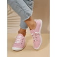 thumbnail image 3 of Women's Fashionable Soft And Comfortable Classic Outdoor Round Toe Lace-up Flat Canvas Casual Sneakers, 3 of 4