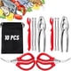 thumbnail image 1 of Juego de 10 herramientas para mariscos: tenedores de acero inoxidable para abrir cangrejos, langostas, langostinos, desgranador de patas de cangrejo, tijeras para mariscos., 1 of 6