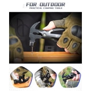 BIBURY 12 in 1Multitool Hammer with Snowflake Tool, Survival Gear Outdoor Multi Tool with Safety Lock, Hammer Multitool for Outdoor, Camping, Hiking,Husband, Boyfriend