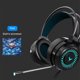 thumbnail image 5 of Auriculares para juegos Auriculares estéreo LED Auriculares omnidireccionales con micrófono reductor de ruido, Negro Inevent EL000129-01, 5 of 7