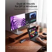 Anker Nano Laptop Docking Station, 8-in-1 USB-C Hub for Windows | Dual 4K@60Hz HDMI, 10Gbps USB-C & USB-A Ports, 85W PD, SD/TF Reader, Compatible for Dell, Lenovo, HP (Charger Not Included)