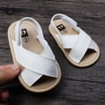 thumbnail image 4 of Baby Girls Boys Open Toe Sandals PU Leather Non-Slip Soft Sole Infant Toddler Summer Walking Shoes for 0-18 Months, 4 of 8