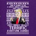 thumbnail image 5 of Wild Bobby Great Terrific Merry Christmas Funny Donald Trump Political Women Graphic Long Sleeve Tee, Purple, Small, 5 of 5