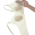 thumbnail image 3 of Women's Thin Jelly Glue Non Steel Ring Bra Lightweight Invisible Supportive Everyday Underwear with Adjustable Straps and Lifting Pads #Beige,L, 3 of 5