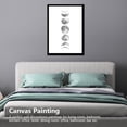 thumbnail image 4 of Pintura en lienzo de fases lunares, pinturas sin montura en arte de pared para decoración del hogar (Whtie090-1), 4 of 7