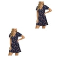 thumbnail image 2 of Sonducket Vestidos con cuello en V para mujer sexy para diario Vestido con estampado floral Type7 NO7, 2 of 6