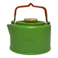 thumbnail image 4 of Hervidor de agua para acampar, portátil con asas, de acero inoxidable, tetera para acampar, té, café, para viajes, picnic, pesca, camping, senderismo verde, 4 of 8