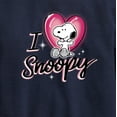 thumbnail image 3 of Peanuts - I Heart Snoopy - Toddler & Youth Crewneck Fleece Sweatshirt, 3 of 6
