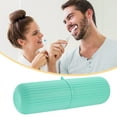 thumbnail image 3 of Portable Toothbrush Organizer Cases Traveling Toothbrush Holders Case Plastic Green 7.60"x2.44"x2.24", 3 of 7