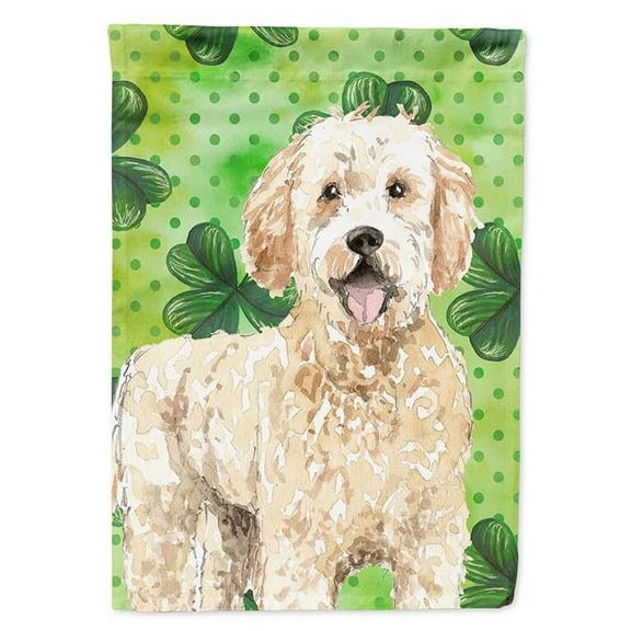 Shamrocks Goldendoodle Flag Canvas House Size