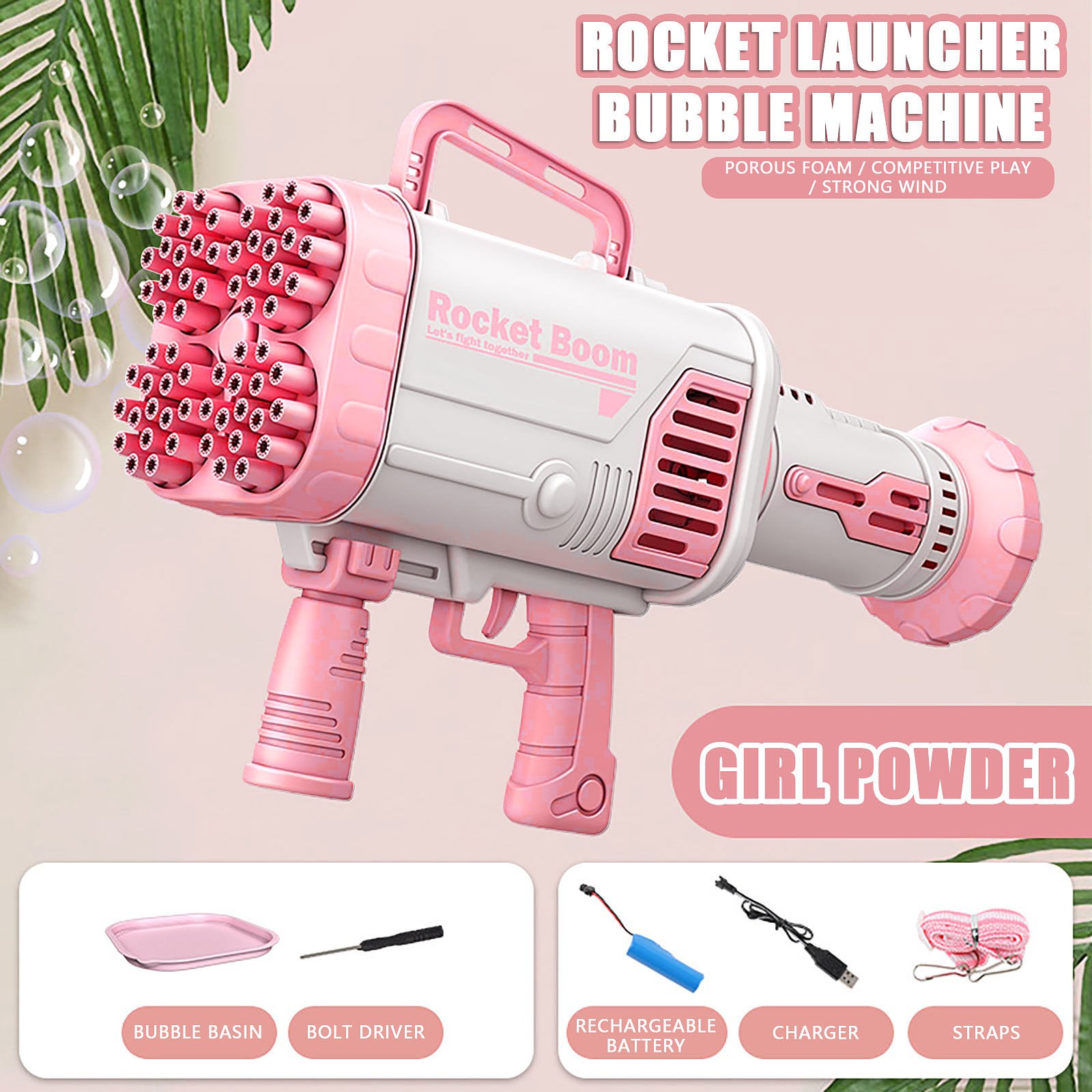 STEADY 2022 New 64 Holes Electric Bubble Bubble Machine Soap Bubble