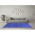 thumbnail image 3 of Ahgly Company Indoor Square Oriental Blue Industrial Area Rugs, 8' Square, 3 of 4