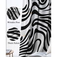 thumbnail image 3 of Black White Abstract Blackout Curtains for Bedroom Living Room Darkening Curtains 84 Inch Length 2 Panels Set Farmhouse Modern Art Wave Window Curtain Window Treatment Grommet Drapes 52"x84", 3 of 9