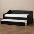 thumbnail image 3 of Baxton Studio Barnstorm Modern and Contemporary Faux Leather Upholstered Daybed with Guest Trundle Bed, Multiple Colors, 3 of 22