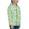 thumbnail image 5 of Rocae Yellow Lemon for Zip Up Hoodies for Teen Sweatshirt with Hood-Small, 5 of 6