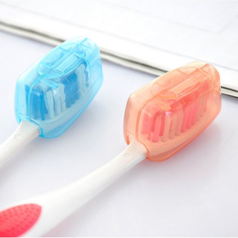 Portable Toothbrush Head Cover Protector Sanitary Antibacterial Plastic 5pcs/set 