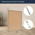 thumbnail image 6 of Head West Champagne Silver Pave Textured Rectangular Framed Wall Vanity Mirror - 29" x 35", 6 of 8