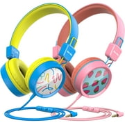 New Bee Kids Headphones, Adjustable Headband＆Poratable Earpieces for Online Course, Traveling, Cell Phone, Tablets