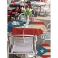 thumbnail image 6 of Outdoor Tablecloth with Umbrella Hole Zipper Puerto Rico Flag Round Tablecloth 54" Waterproof Outside Table Cloth Red Blue Vintage Patio Table Cover Tablecloths for Picnic Party, 6 of 8